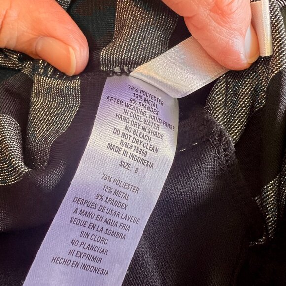 VTG Ocean Dream Metallic Striped Tankini Top - Picture 6 of 7